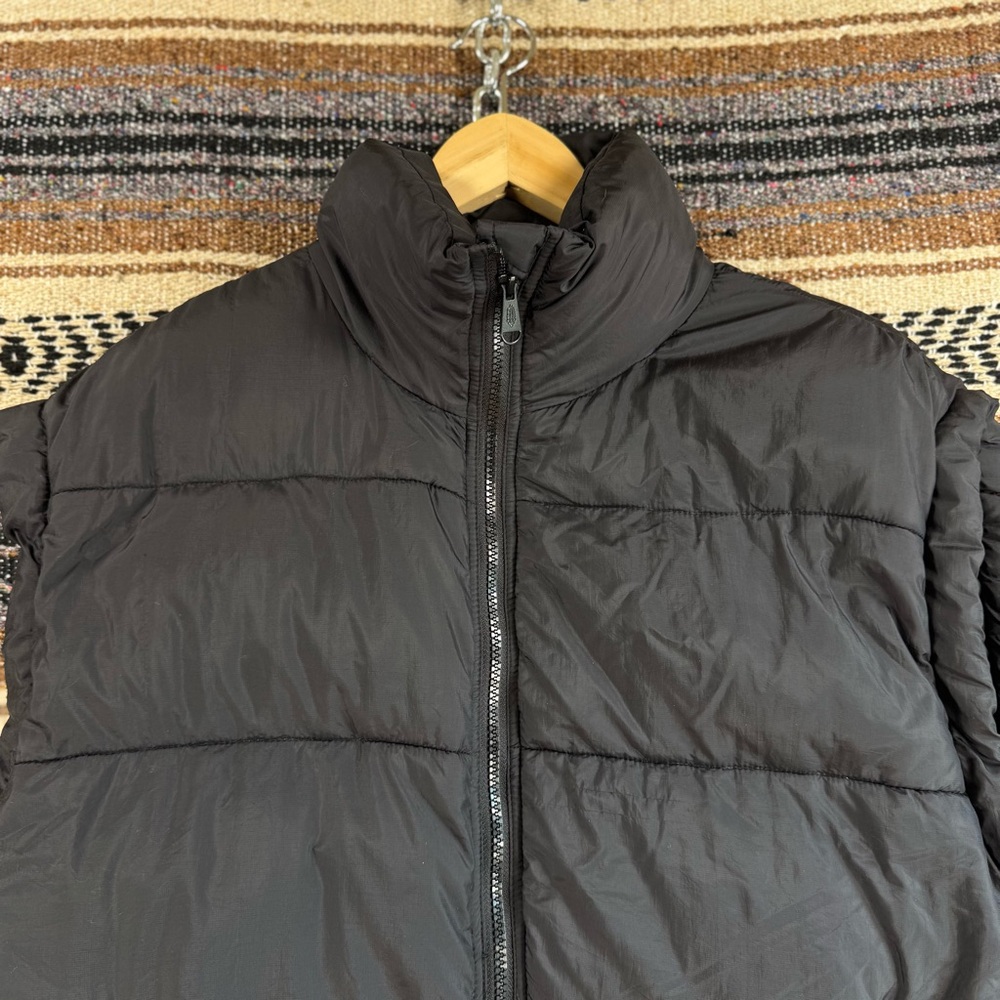 Free People FP Movement Puffer Vest XS Black Oversized Boxy Quilted Gorpcore - Picture 6 of 9
